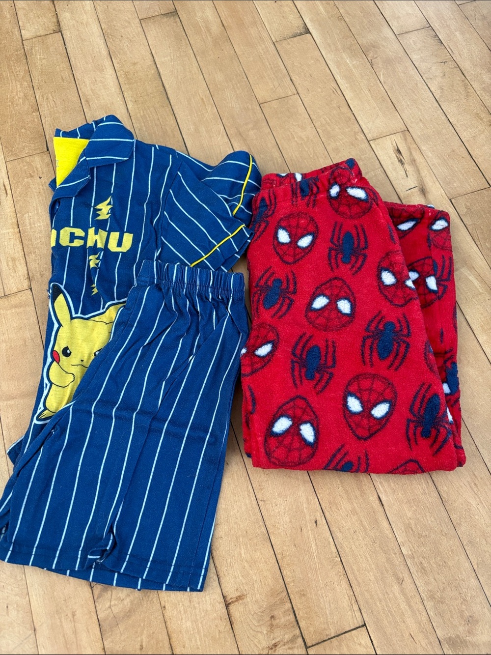 Pikachu and Spider-Man Kids Pajama Bundle